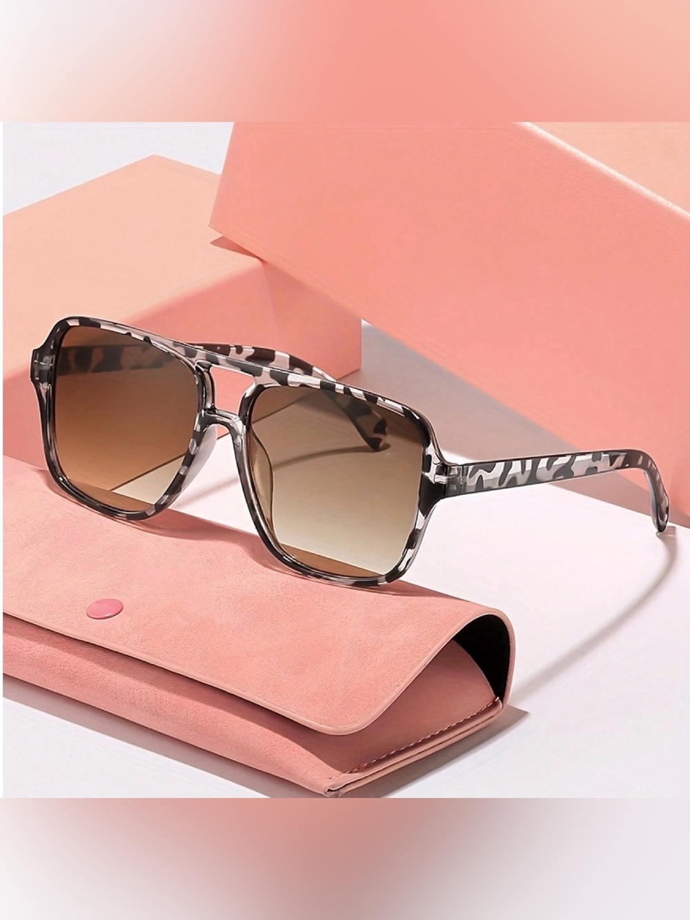Leopard Large Frame Sunglasses